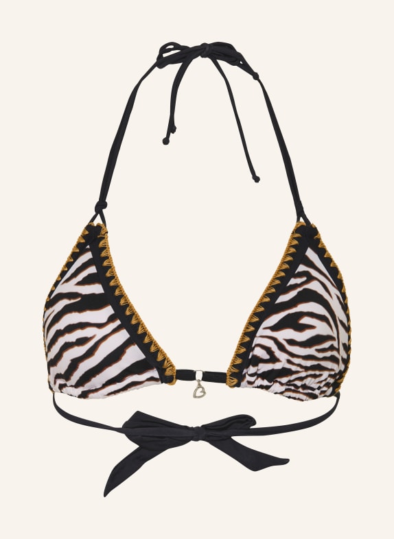 BANANA MOON BLUCO WILDJUNGL Triangle Bikini Top BLACK / BROWN / WHITE