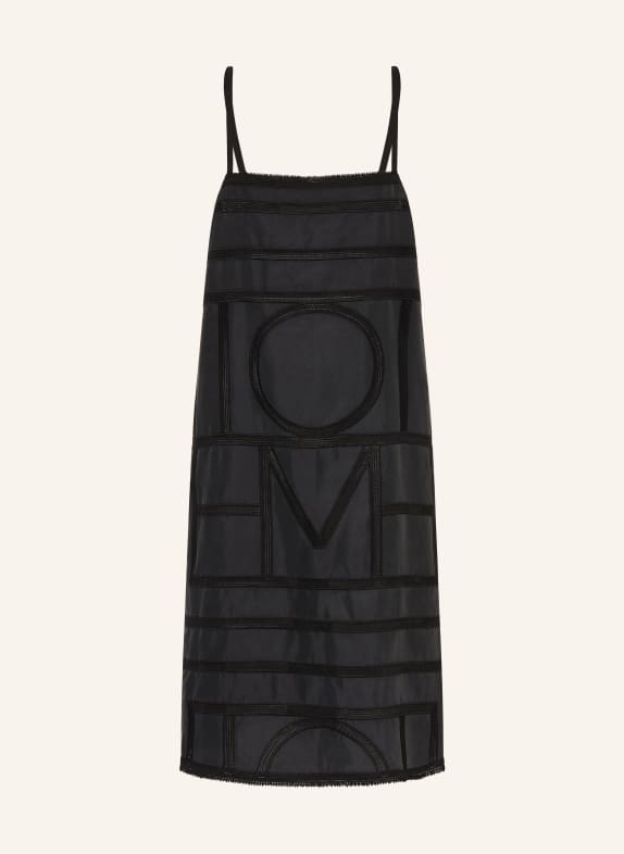 TOTEME Silk dress with lace BLACK