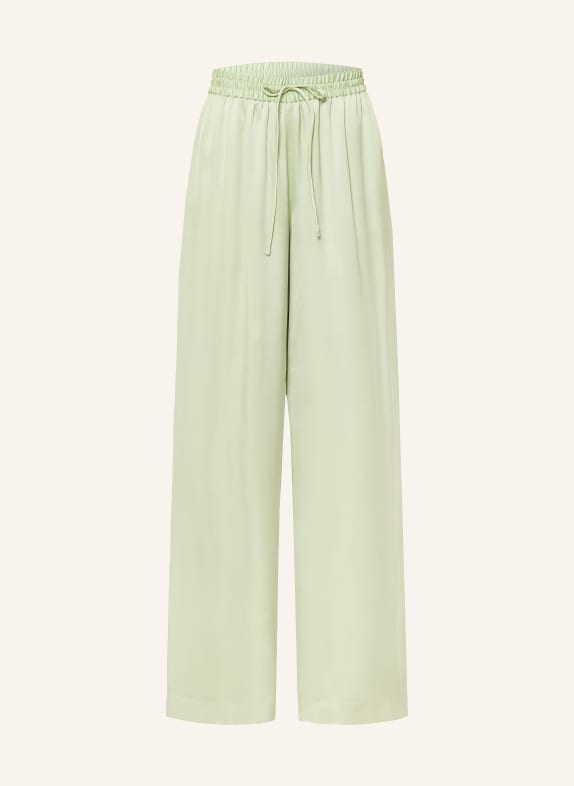 BOSS TALIA Satin Pants LIGHT GREEN