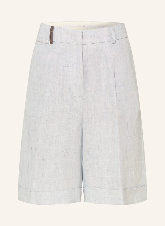 PESERICO Shorts mit Leinen HELLBLAU