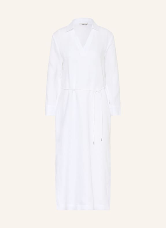 PESERICO sukienka z lnu BIAŁY