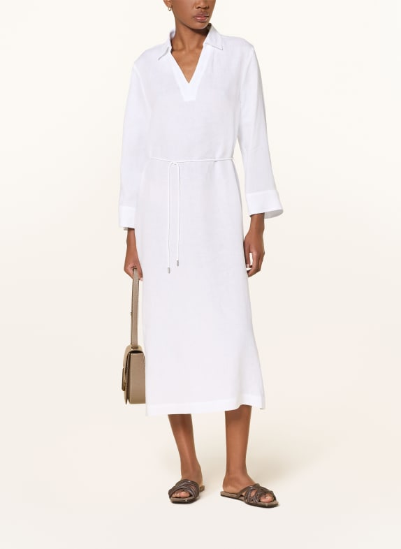 PESERICO Leinenkleid WEISS