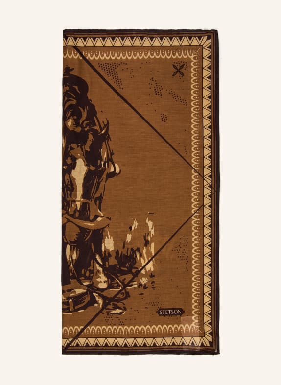 STETSON Sjaal LAST DROP BRUIN / COGNAC / MARRON FONCÉ