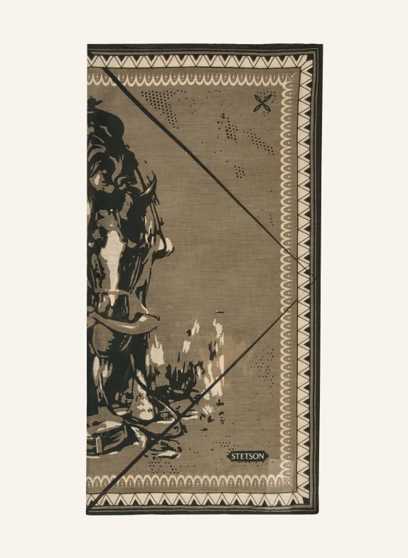 STETSON Sjaal LAST DROP GRIJS / LICHTGROEN / DONKERGROEN