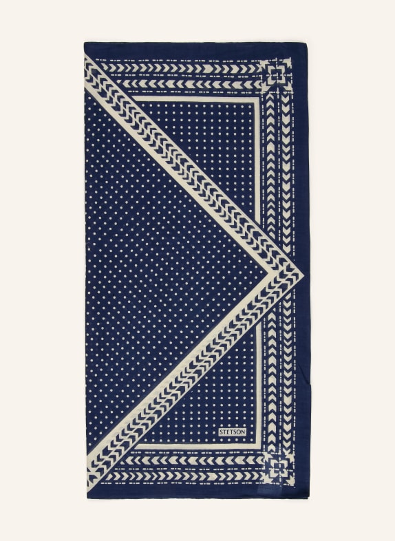 STETSON Sjaal DONKERBLAUW / ECRU