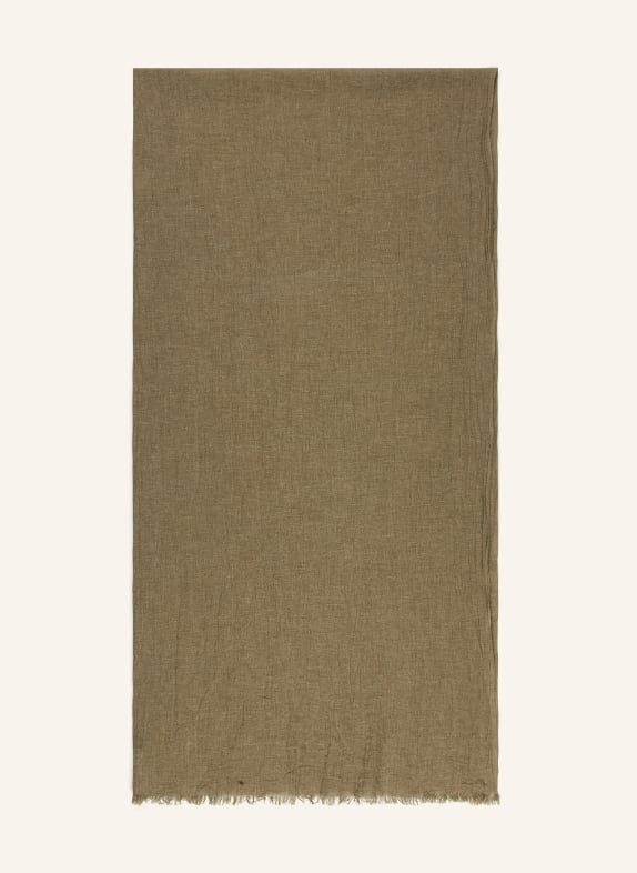 STETSON Écharpe en lin OLIVE