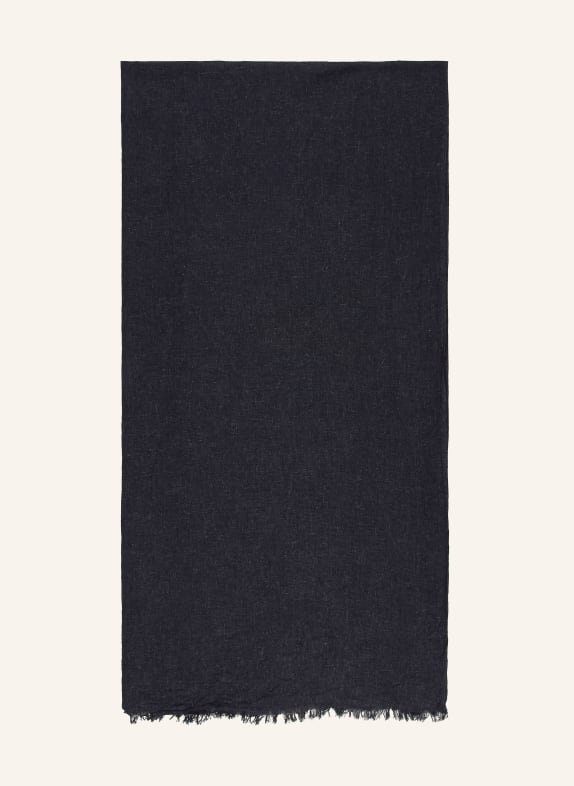 STETSON Écharpe en lin BLEU FONCÉ