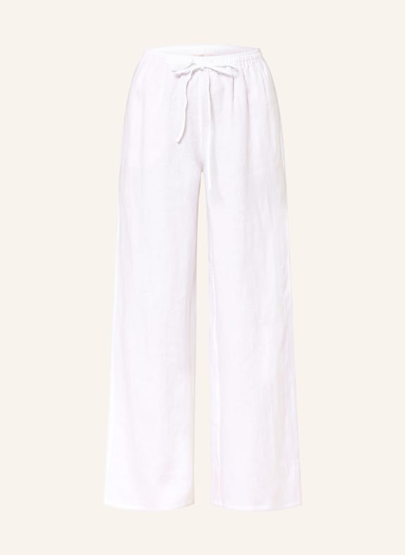 LANIUS Marlenehose aus Leinen WEISS