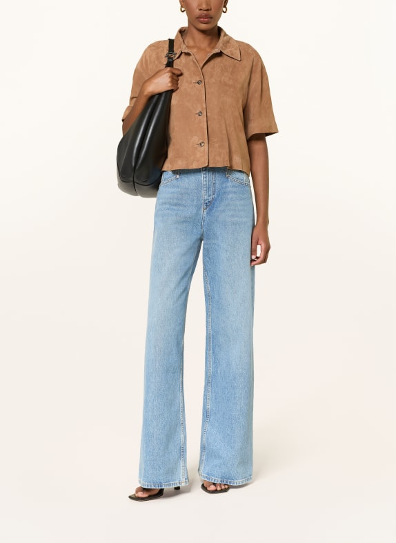 STUDIO AR EVELINE Leather Jacket COGNAC