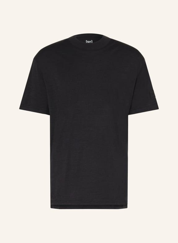 super.natural Koszulka funkcyjna CASUAL z wełny merino CZARNY