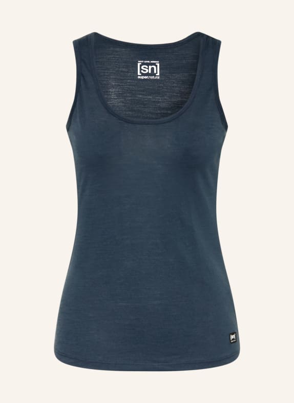 super.natural SIERRA 140 tank top with merino wool DARK BLUE