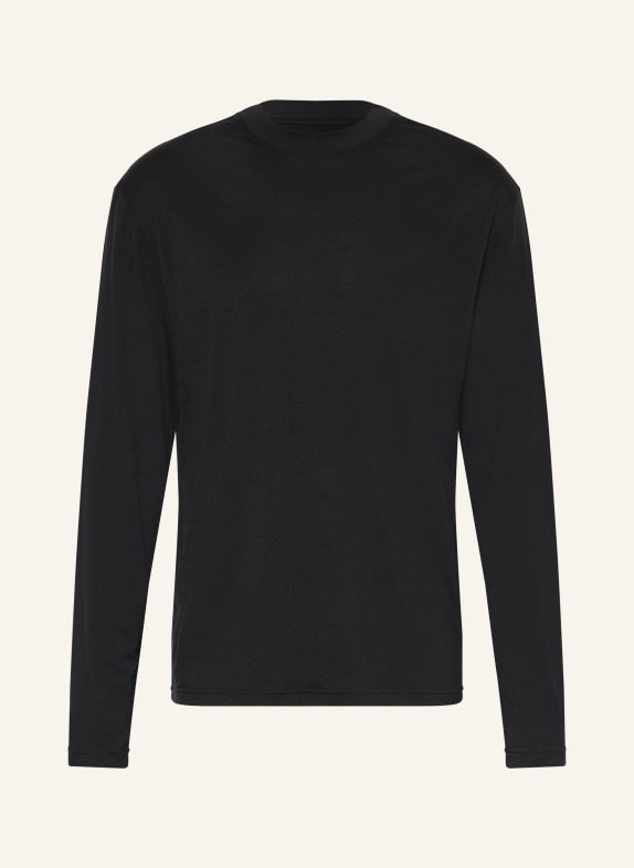 super.natural Koszulka z długim rękawem CASUAL z wełną merynosową CZARNY