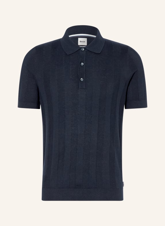 BRAX PASCAL Knit Polo Shirt DARK BLUE