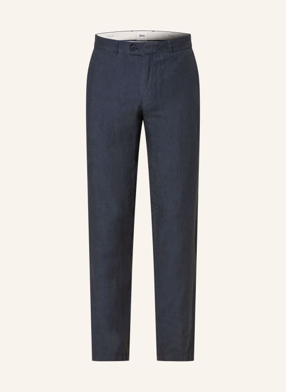 BRAX FABIO Modern Fit Linen Chinos DARK BLUE