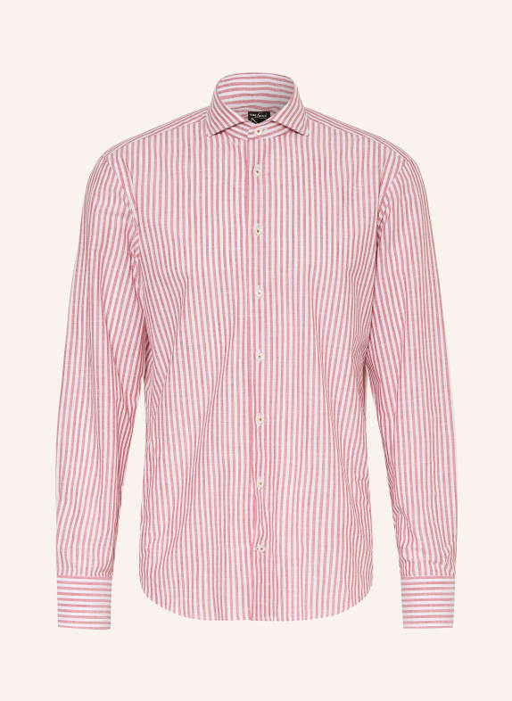 van Laack Košile VL-RESO-TF Tailored Fit TMAVĚ ČERVENÁ / BÍLÁ