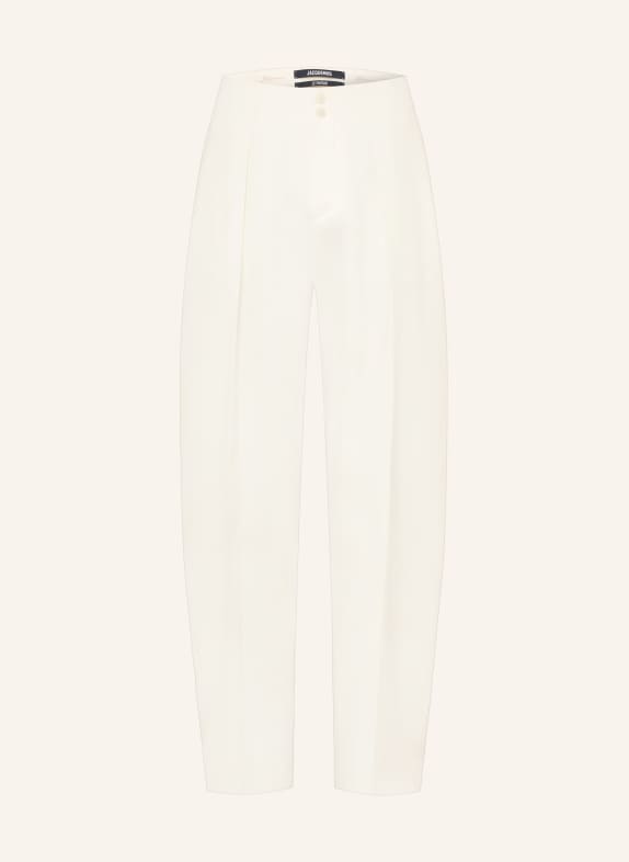 JACQUEMUS Pants LE PANTALON MOISSON Regular Fit WHITE