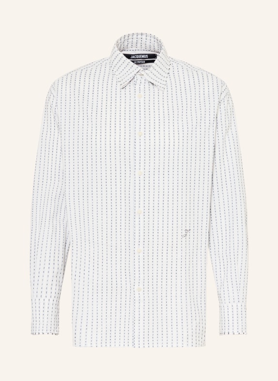 JACQUEMUS Hemd LA CHEMISE LETRO Comfort Fit WEISS / HELLBLAU / DUNKELBLAU