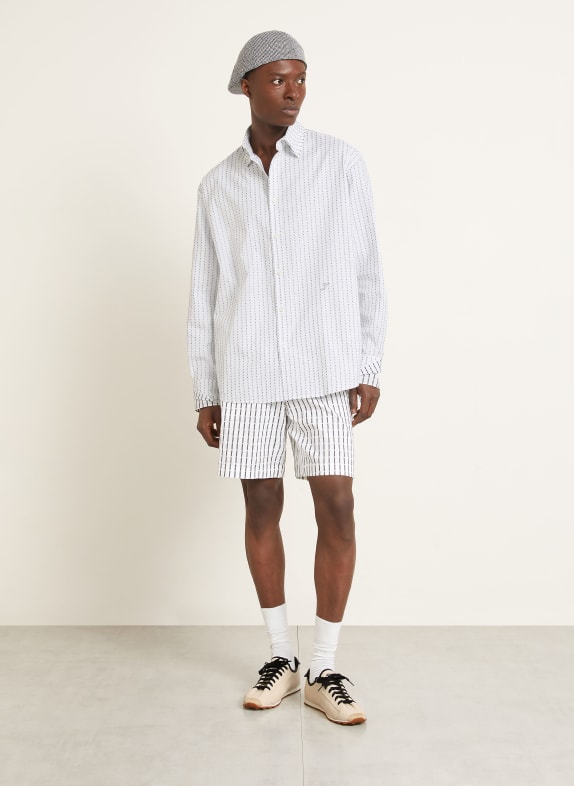 JACQUEMUS Košile LA CHEMISE LETRO Comfort Fit BÍLÁ / TMAVĚ MODRÁ / TMAVĚ MODRÁ
