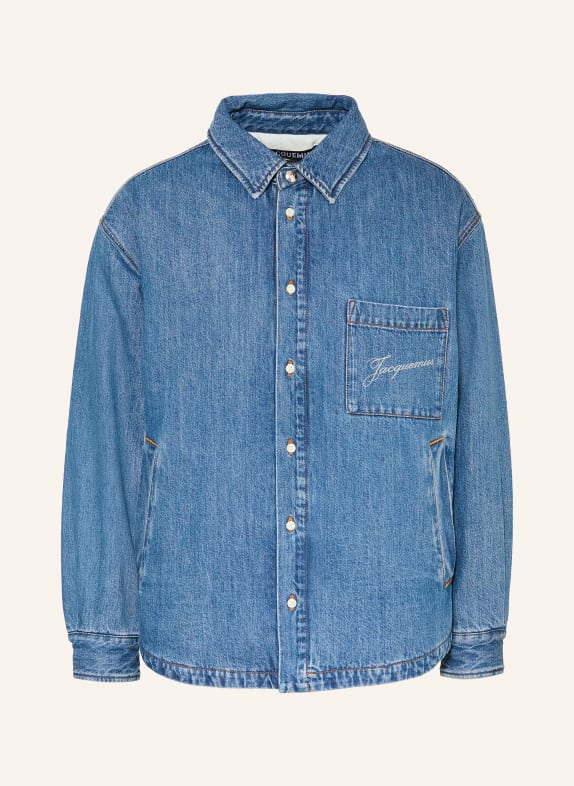 JACQUEMUS Kurtka dżinsowa LA CHEMISE BOULANGER 33C BLUE/TABAC