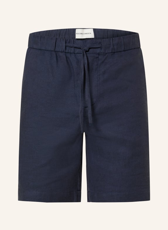 FRESCOBOL CARIOCA FELIPE shorts with linen DARK BLUE
