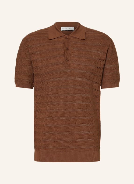 FRESCOBOL CARIOCA VIDAL Knit Polo Shirt BROWN
