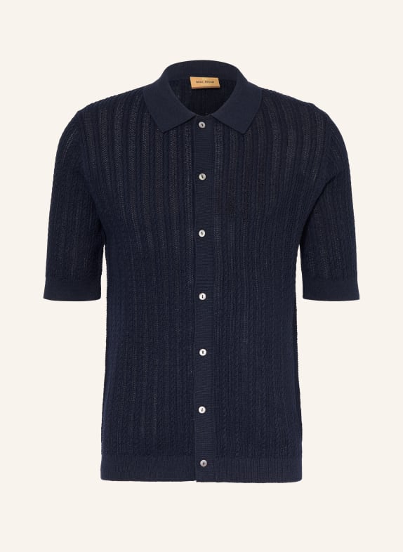 MOS MOSH Gallery MMGDARIO Slim Fit Knit Shirt DARK BLUE