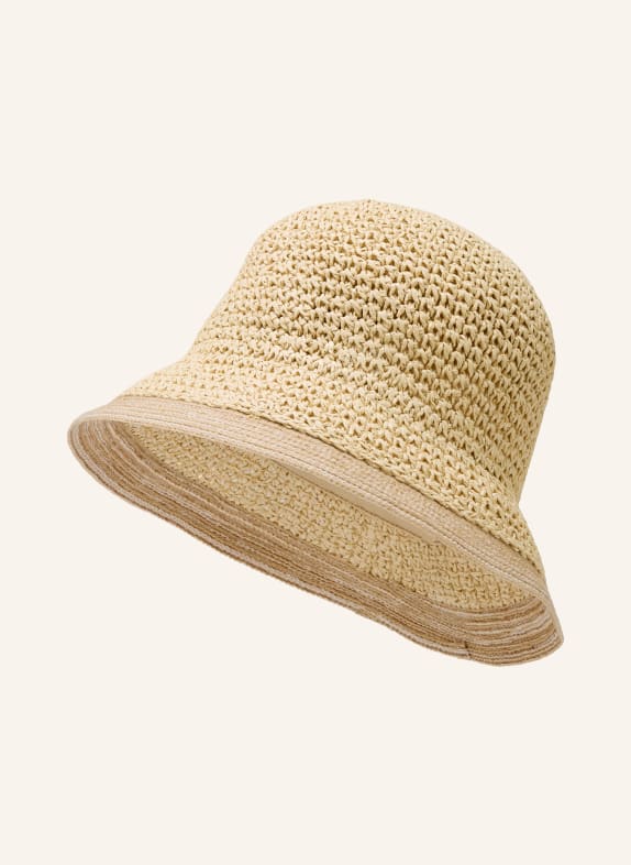 LOEVENICH Straw hat LIGHT BROWN / CREAM