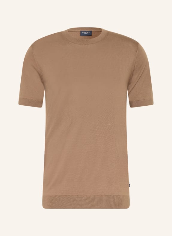 OLYMP Strickshirt BRAUN