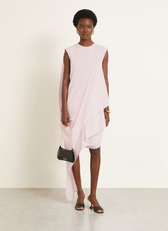 JACQUEMUS LA ROBE TRAVERSIN wrap-style cocktail dress LIGHT PINK