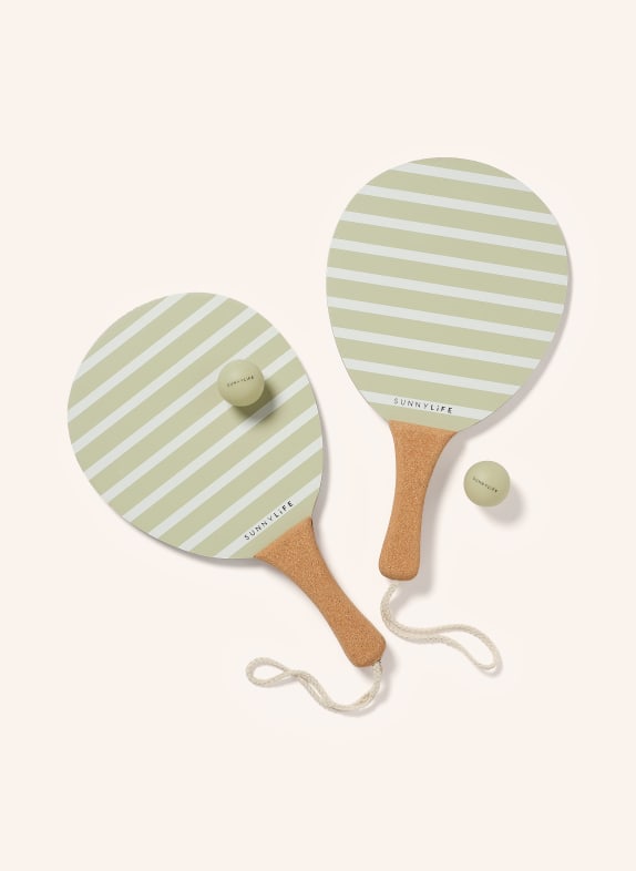 SUNNYLIFE Strandtennis-Set LA PALMA KHAKI / BRAUN / CREME