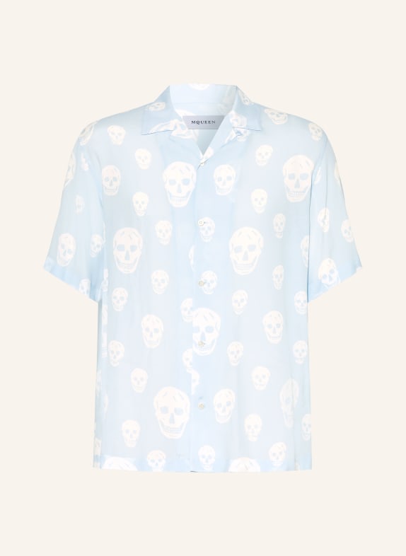 McQUEEN Resorthemd Comfort Fit HELLBLAU / WEISS