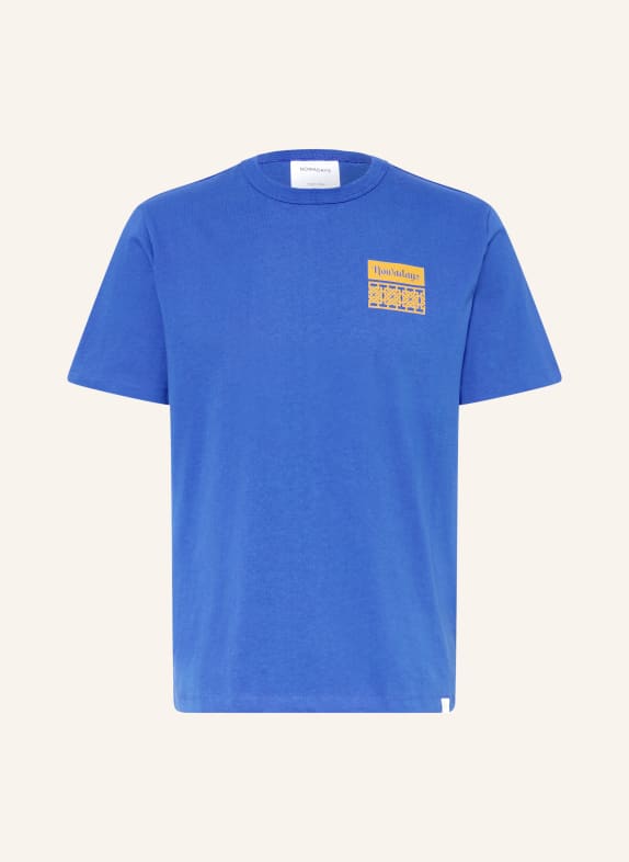NOWADAYS T-Shirt BLAU / COGNAC