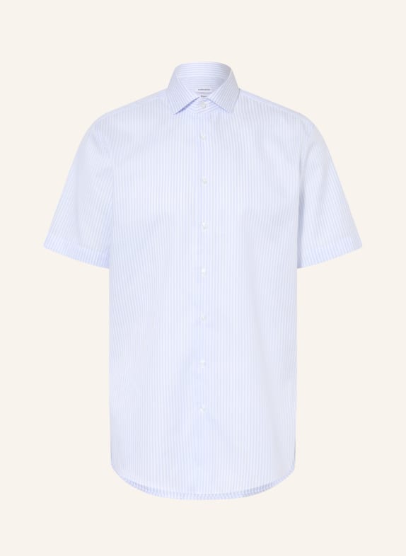 seidensticker Kurzarm-Hemd Regular Fit HELLBLAU / WEISS