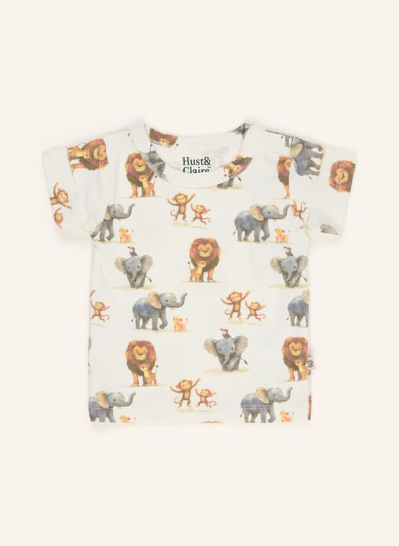 HUST and CLAIRE T-shirt HCAUGUST CRÈME / MARRON / GRIS