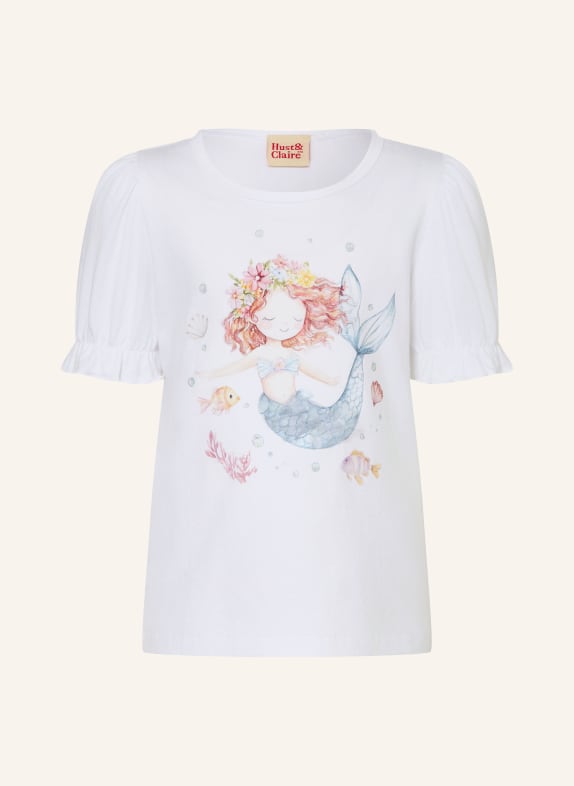 HUST and CLAIRE HCALMA T-shirt WHITE / LIGHT RED / LIGHT BLUE