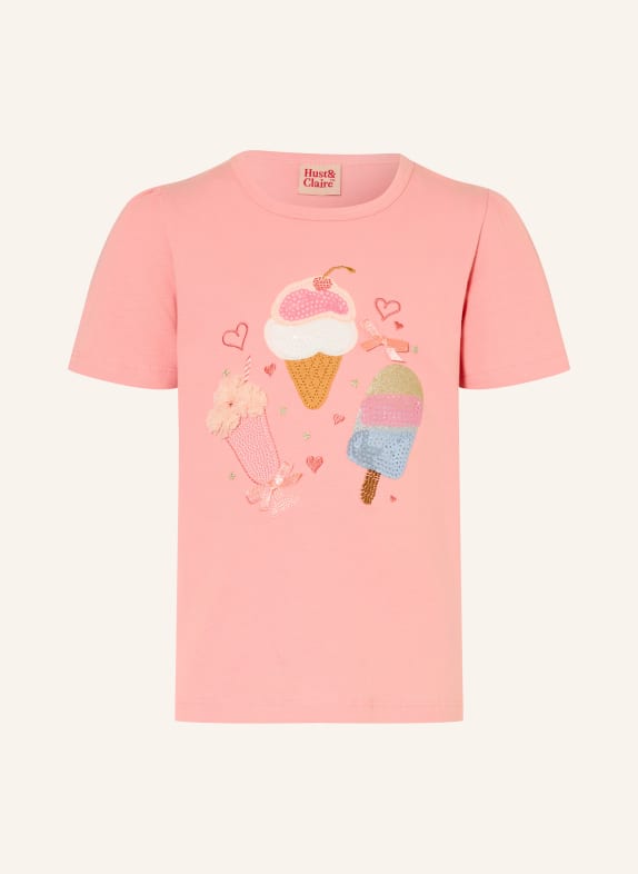 HUST and CLAIRE T-shirt HCALMA met pailletten ROZE