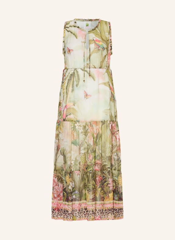 Princess GOES HOLLYWOOD Sukienka z falbanami JASNOZIELONY / MOCNORÓŻOWY / CZERWONY