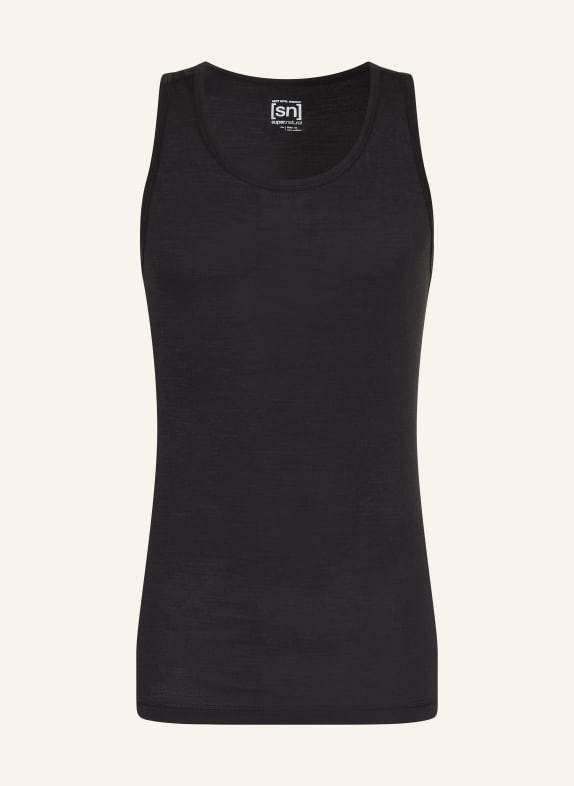 super.natural Top z bielizny funkcjonalnej SIERRA140 z wełną merynosową CZARNY