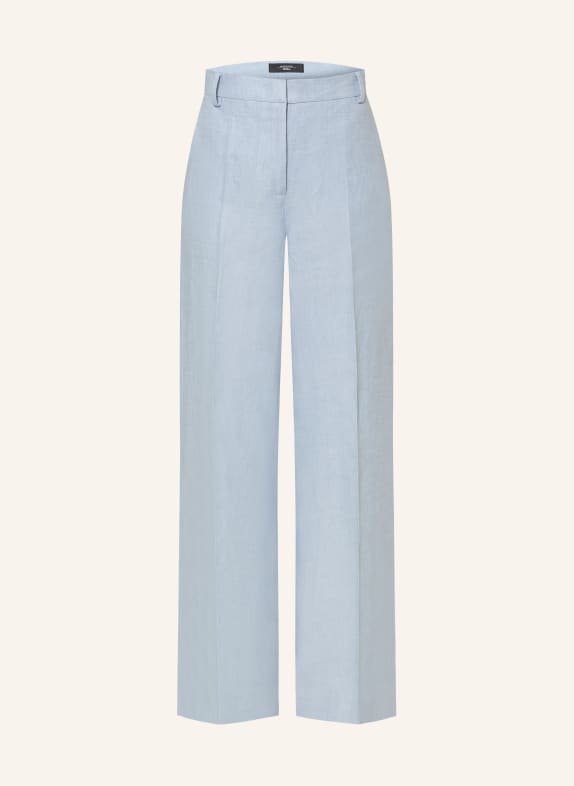 WEEKEND Max Mara MALIZIA linen wide-leg pants LIGHT BLUE