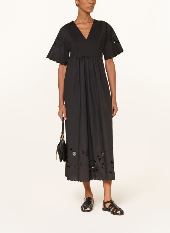 WEEKEND Max Mara Kleid TARTUFO im Materialmix SCHWARZ