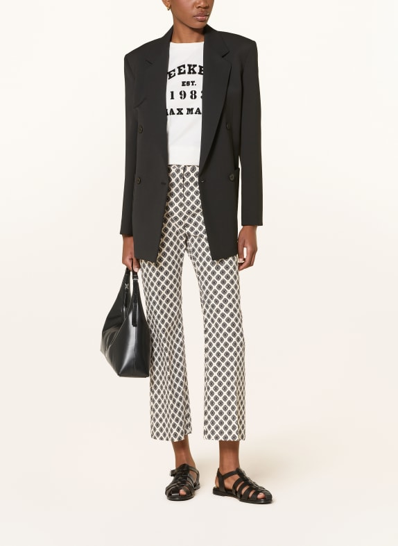 WEEKEND Max Mara 7/8-bukser ONDE CREME / MØRKEBRUN