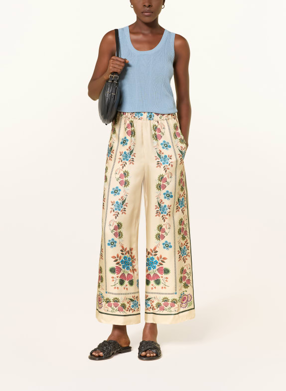 WEEKEND Max Mara Culotte SNACK van zijde BEIGE / GROEN / BLAUW