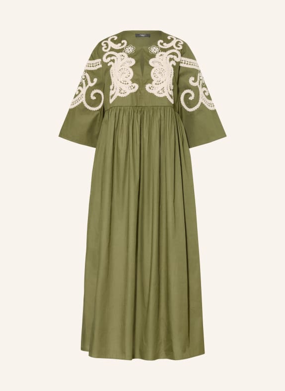 WEEKEND Max Mara Jurk TILDE met 3/4-mouwen KAKI / ECRU