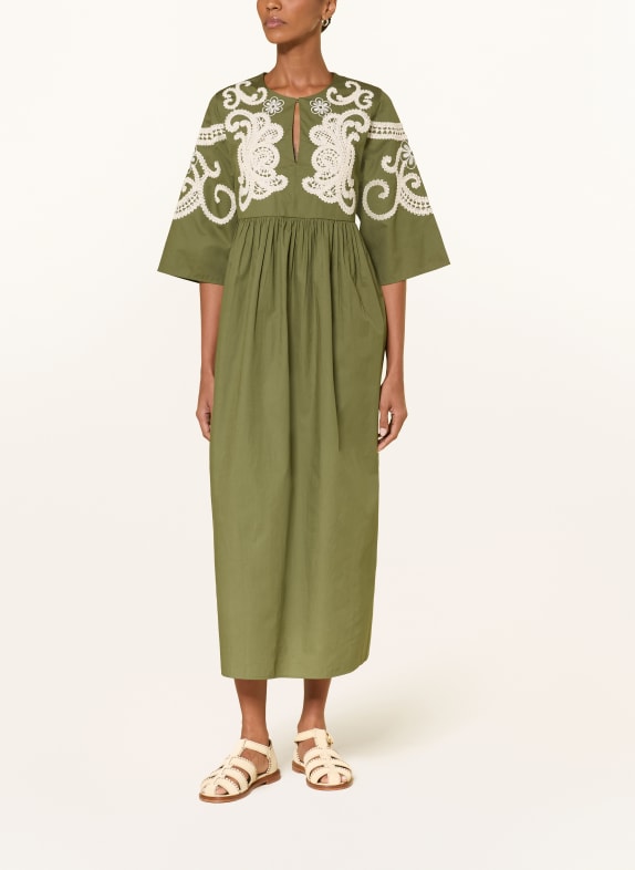 WEEKEND Max Mara TILDE Dress with 3/4-length sleeves KHAKI / ECRU