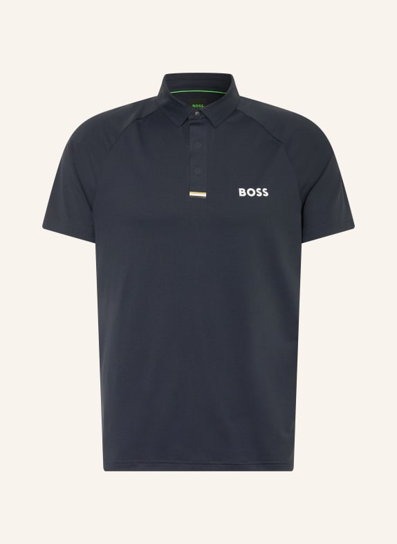 BOSS Funktions-Poloshirt PADDYTECH DUNKELBLAU / COGNAC / WEISS