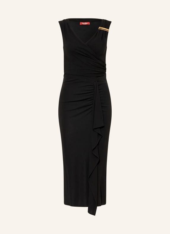 Max Mara STUDIO AUREO Jersey Cocktail Dress BLACK