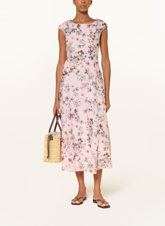 S Max Mara Sukienka PEONIE JASNORÓŻOWY / SZAROBRĄZOWY / JASNONIEBIESKI