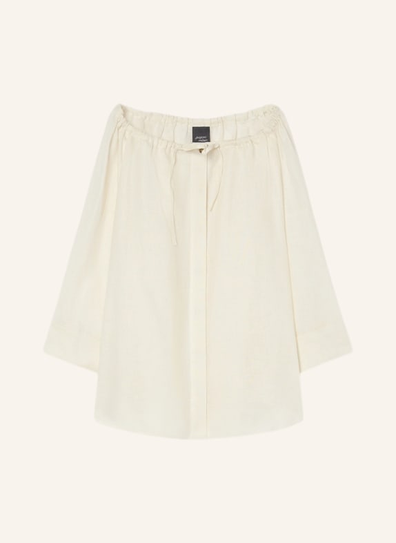 PERSONA MARINA RINALDI Bluzka z odkrytymi ramionami PMRVACILLO z lnu ECRU