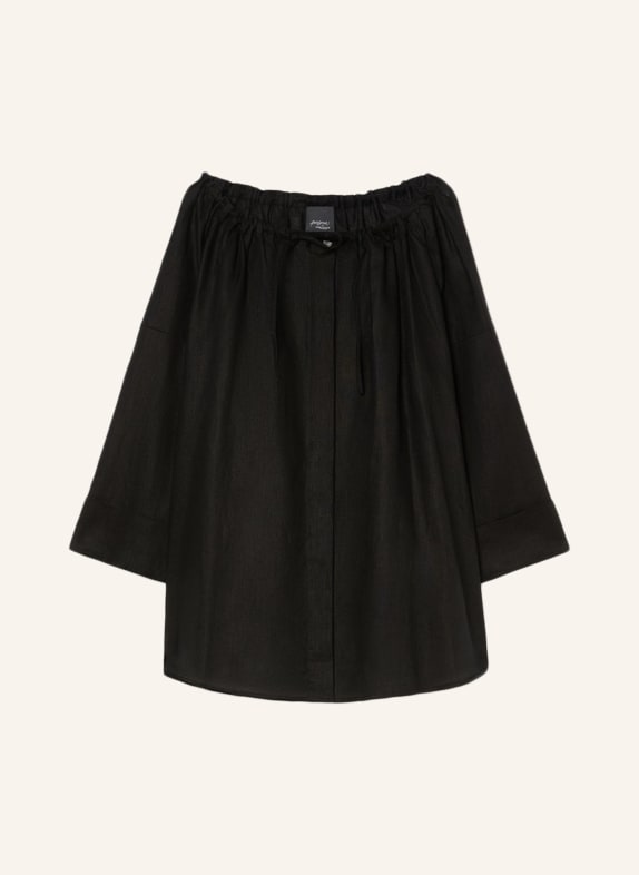 PERSONA MARINA RINALDI Off-Shoulder-Bluse PMRVACILLO aus Leinen SCHWARZ