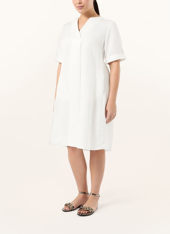 MARINA RINALDI Kleid MRSSUPREMO mit Leinen WEISS